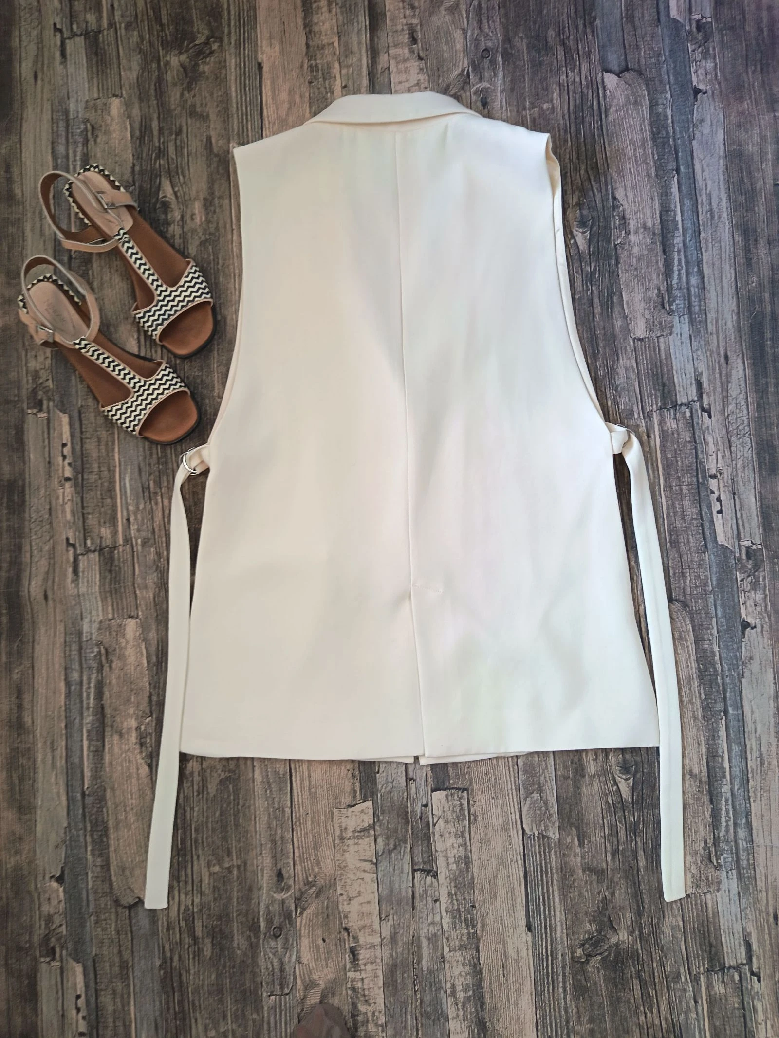 V-hals beige vest ♡ ZARA * maat M oversized – photo 4